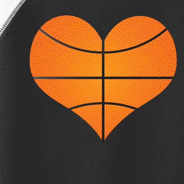 Basketball Shaped Heart Toddler Fine Jersey T-Shirt