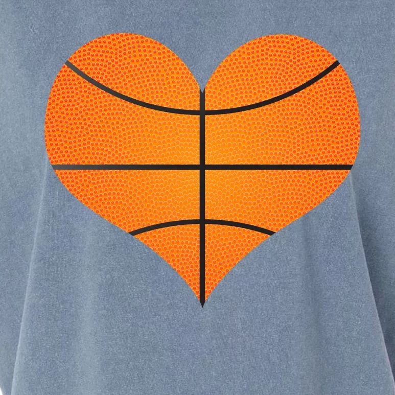 Basketball Shaped Heart Garment-Dyed Women's Muscle Tee