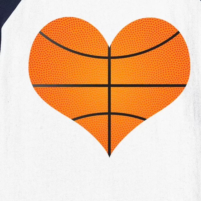 Basketball Shaped Heart Baseball Sleeve Shirt