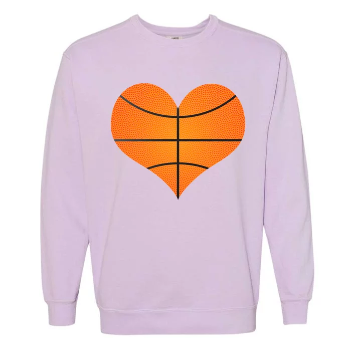 Basketball Shaped Heart Garment-Dyed Sweatshirt