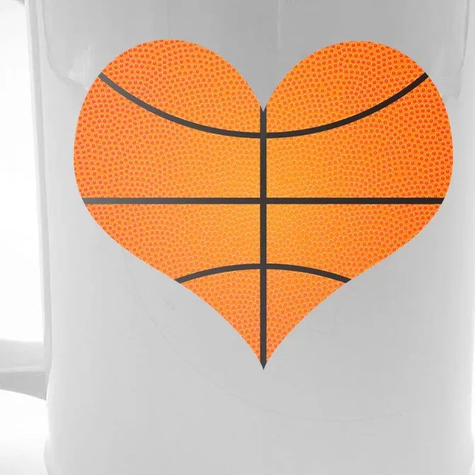 Basketball Shaped Heart Front & Back Beer Stein