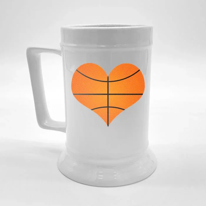 Basketball Shaped Heart Front & Back Beer Stein