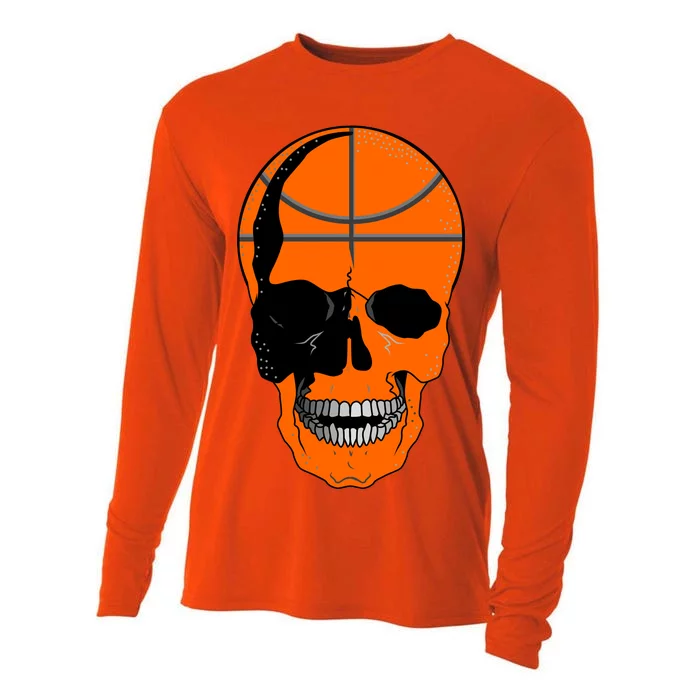 Basketball Skeleton Bone Skull Cooling Performance Long Sleeve Crew