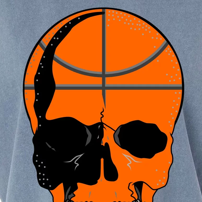 Basketball Skeleton Bone Skull Garment-Dyed Women's Muscle Tee