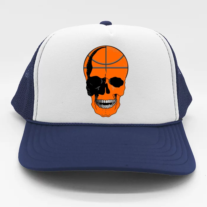 Basketball Skeleton Bone Skull Trucker Hat