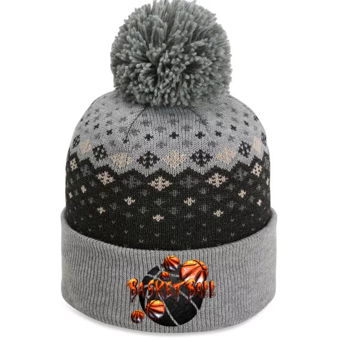 Basketball Stone Logo The Baniff Cuffed Pom Beanie