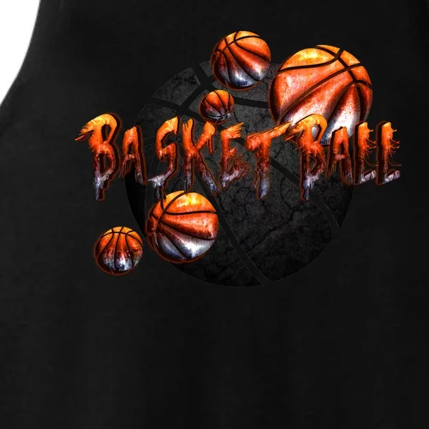 Basketball Stone Logo Ladies Tri-Blend Wicking Tank