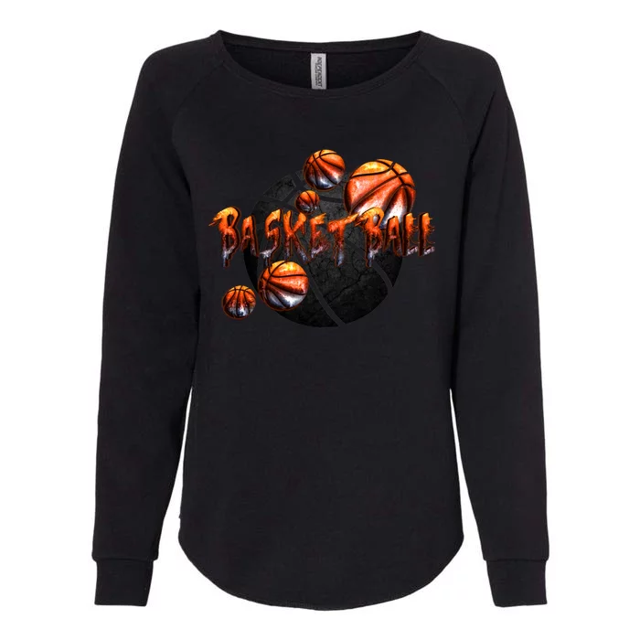 Basketball Stone Logo Womens California Wash Sweatshirt