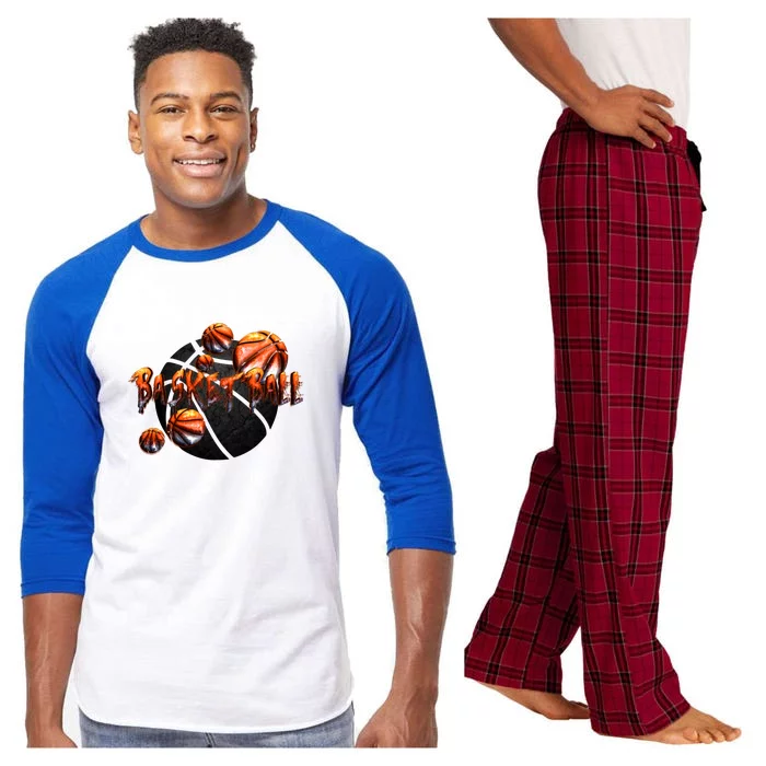 Basketball Stone Logo Raglan Sleeve Pajama Set