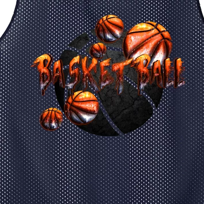 Basketball Stone Logo Mesh Reversible Basketball Jersey Tank