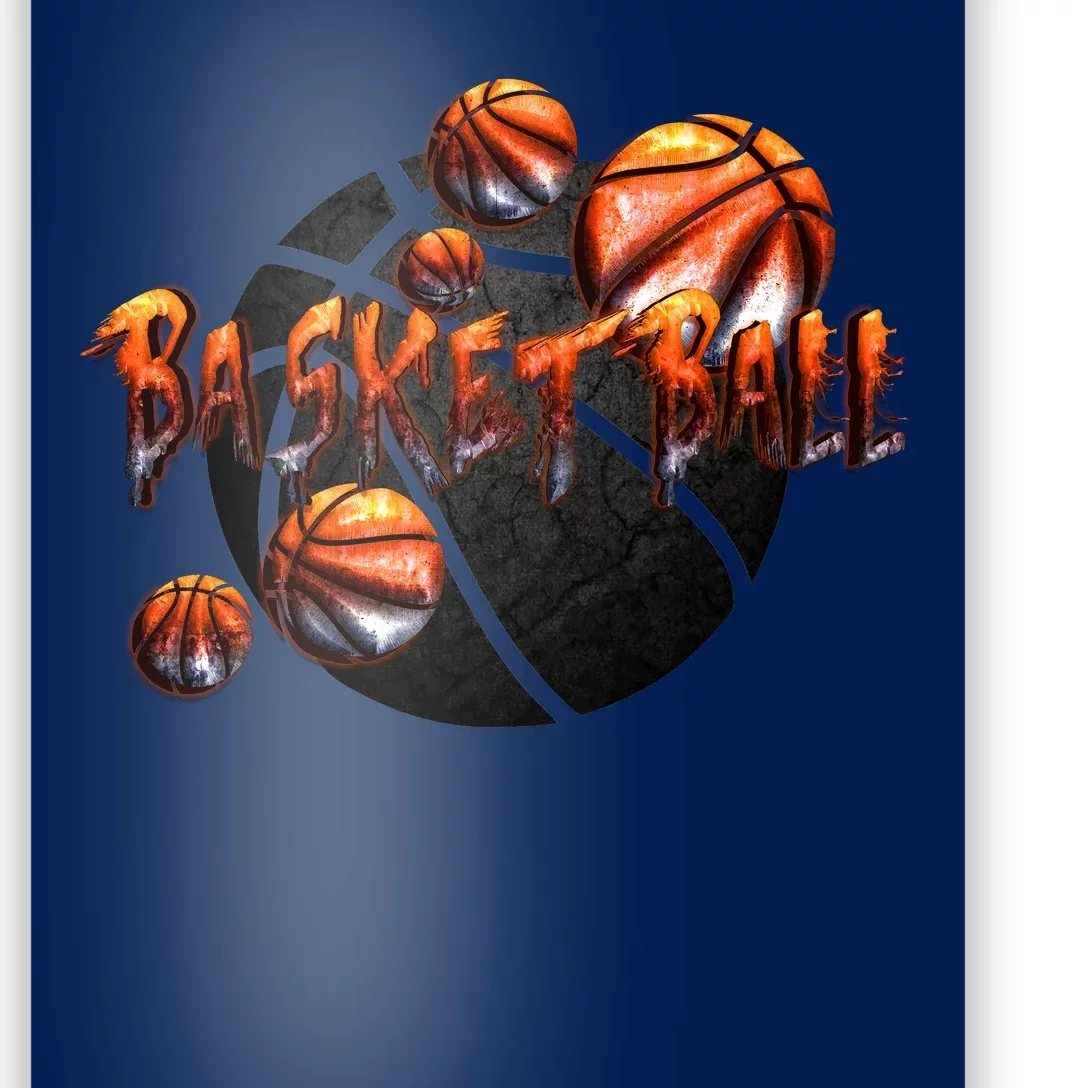 Basketball Stone Logo Poster