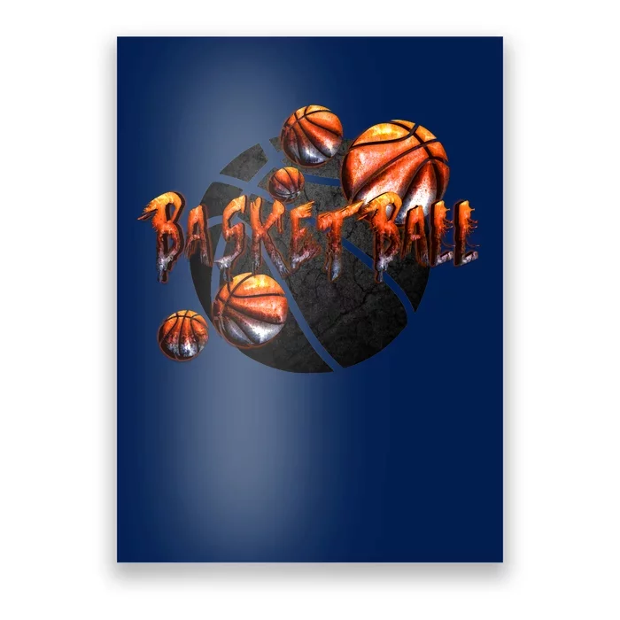 Basketball Stone Logo Poster