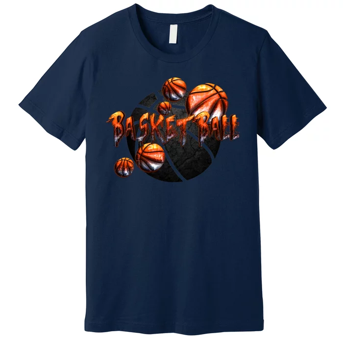 Basketball Stone Logo Premium T-Shirt