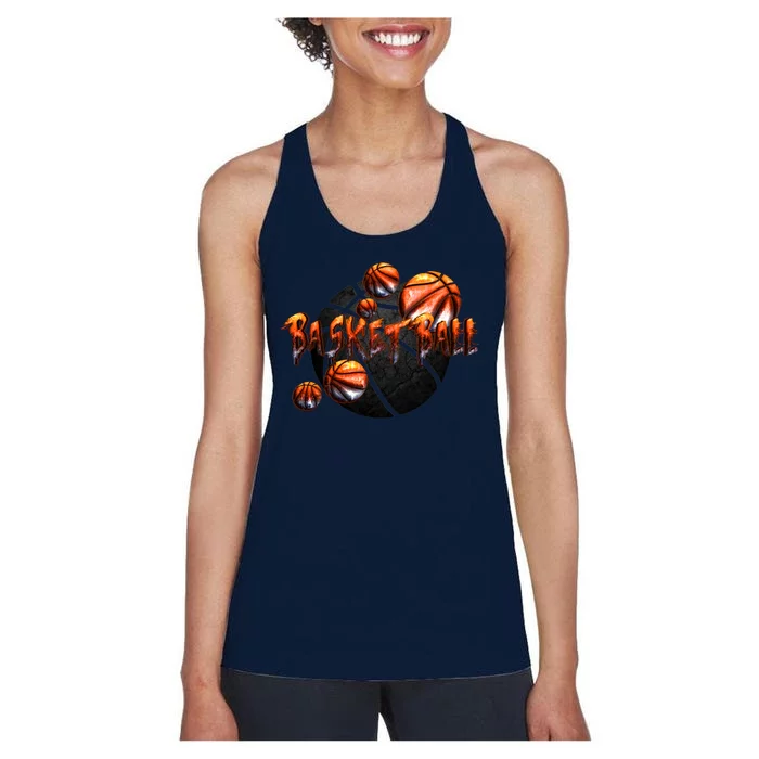 Basketball Stone Logo Women's Racerback Tank