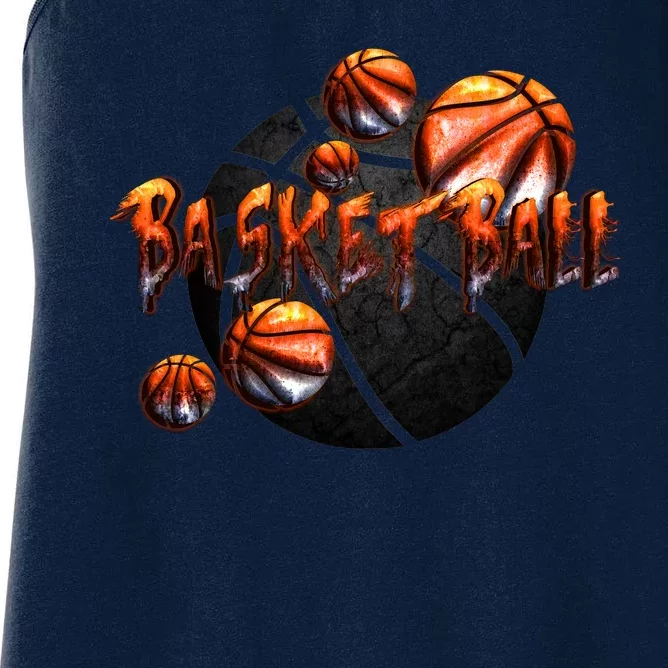 Basketball Stone Logo Women's Racerback Tank