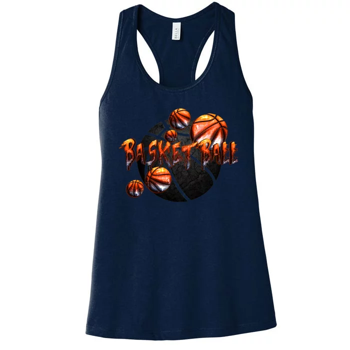 Basketball Stone Logo Women's Racerback Tank