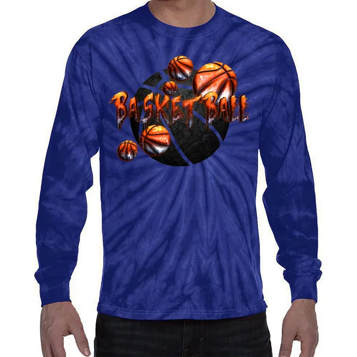 Basketball Stone Logo Tie-Dye Long Sleeve Shirt