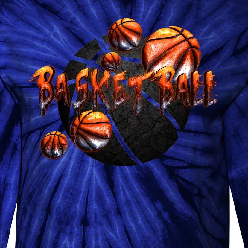 Basketball Stone Logo Tie-Dye Long Sleeve Shirt