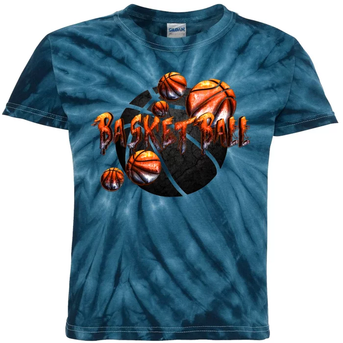 Basketball Stone Logo Kids Tie-Dye T-Shirt