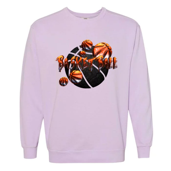 Basketball Stone Logo Garment-Dyed Sweatshirt