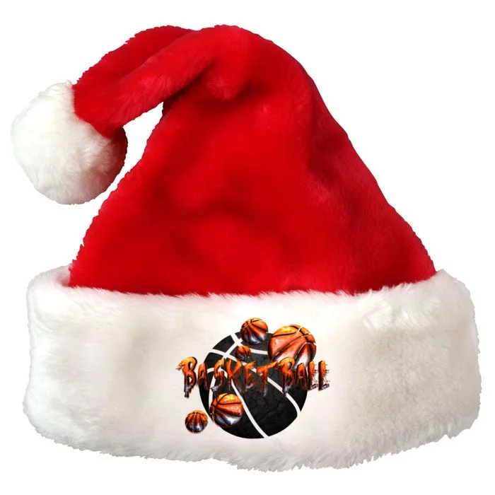 Basketball Stone Logo Premium Christmas Santa Hat