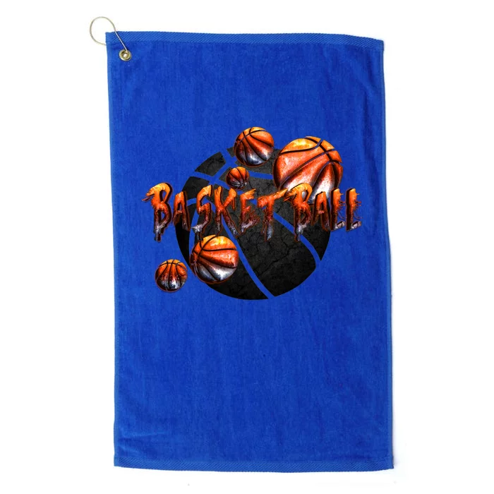 Basketball Stone Logo Platinum Collection Golf Towel