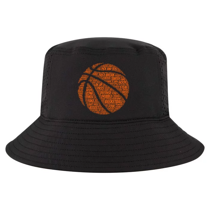 Basketball Word Text Art Cool Comfort Performance Bucket Hat