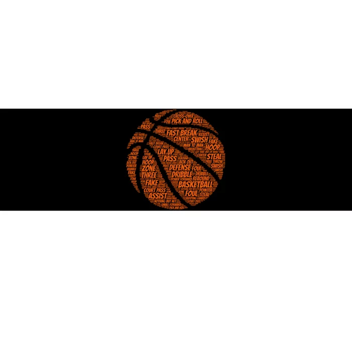 Basketball Word Text Art Bumper Sticker