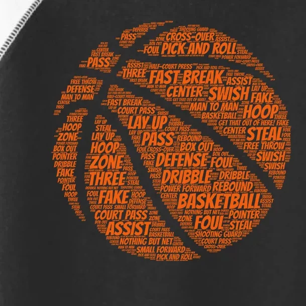 Basketball Word Text Art Toddler Fine Jersey T-Shirt