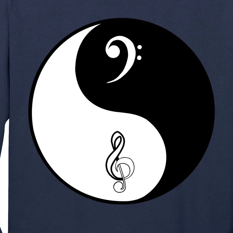 Bass & Treble Yin Yang Signs Tall Long Sleeve T-Shirt