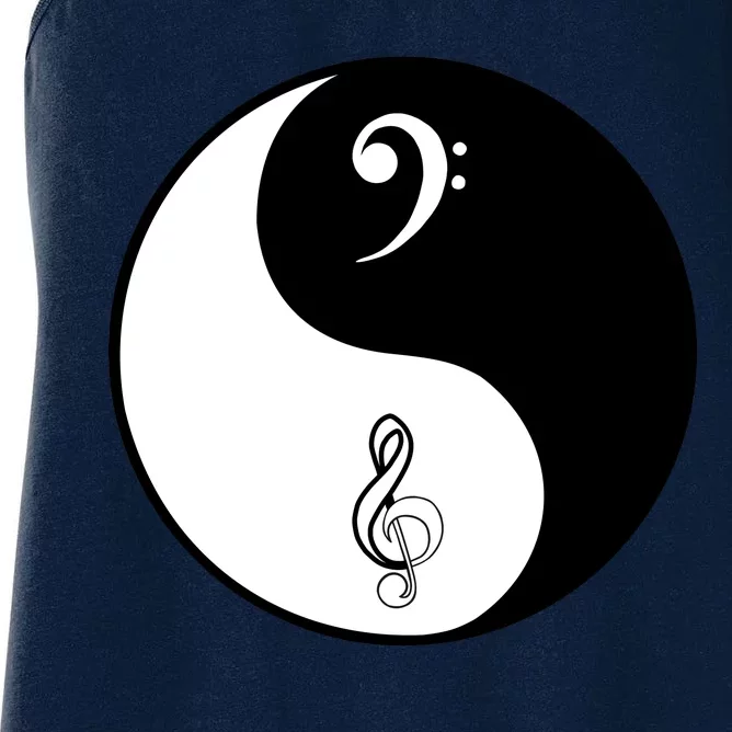 Bass & Treble Yin Yang Signs Women's Racerback Tank