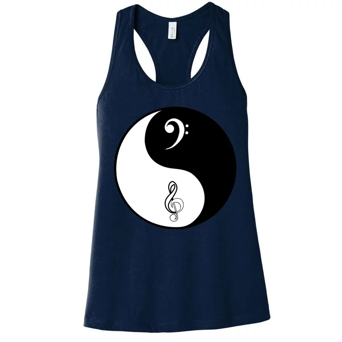 Bass & Treble Yin Yang Signs Women's Racerback Tank