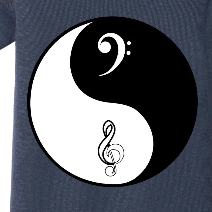 Bass & Treble Yin Yang Signs Baby Bodysuit