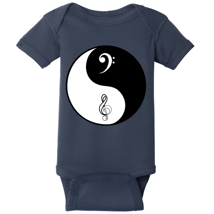 Bass & Treble Yin Yang Signs Baby Bodysuit