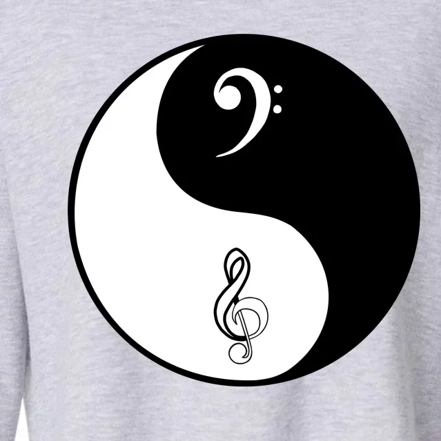 Bass & Treble Yin Yang Signs Cropped Pullover Crew