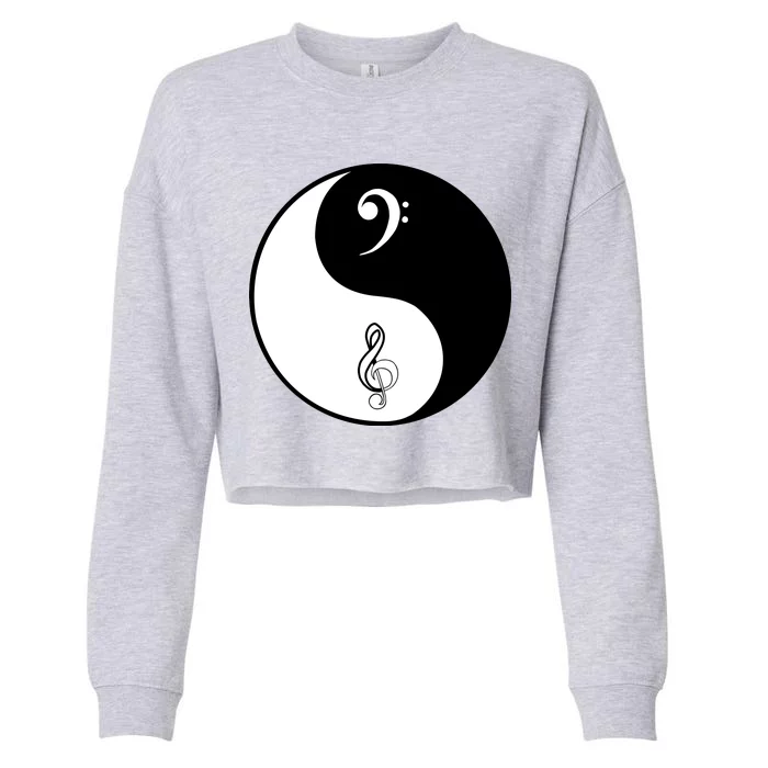 Bass & Treble Yin Yang Signs Cropped Pullover Crew