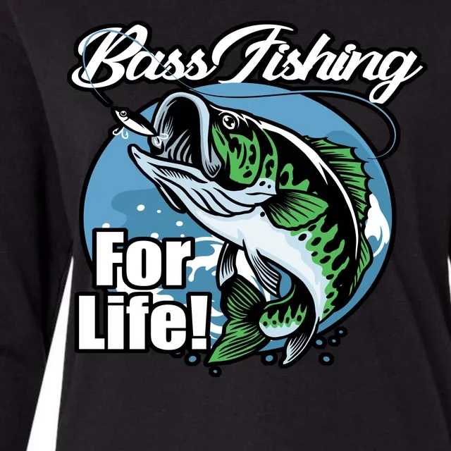 Bass Fishing For Life Womens Cotton Relaxed Long Sleeve T-Shirt