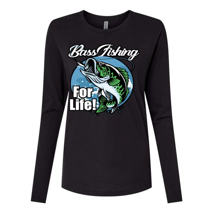 Bass Fishing For Life Womens Cotton Relaxed Long Sleeve T-Shirt