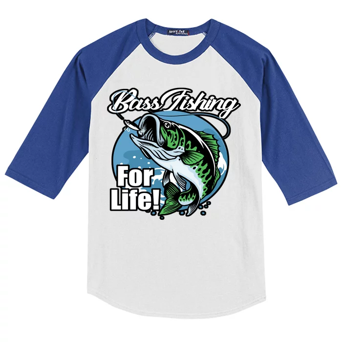 Bass Fishing For Life Kids Colorblock Raglan Jersey