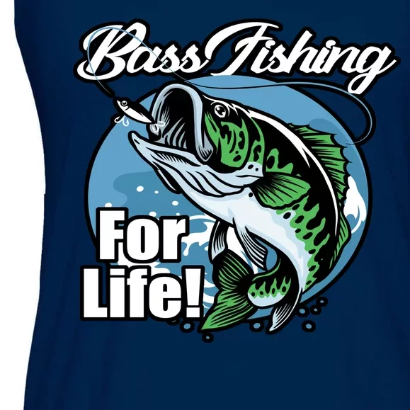 Bass Fishing For Life Ladies Essential Flowy Tank