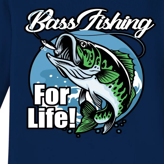 Bass Fishing For Life Baby Long Sleeve Bodysuit