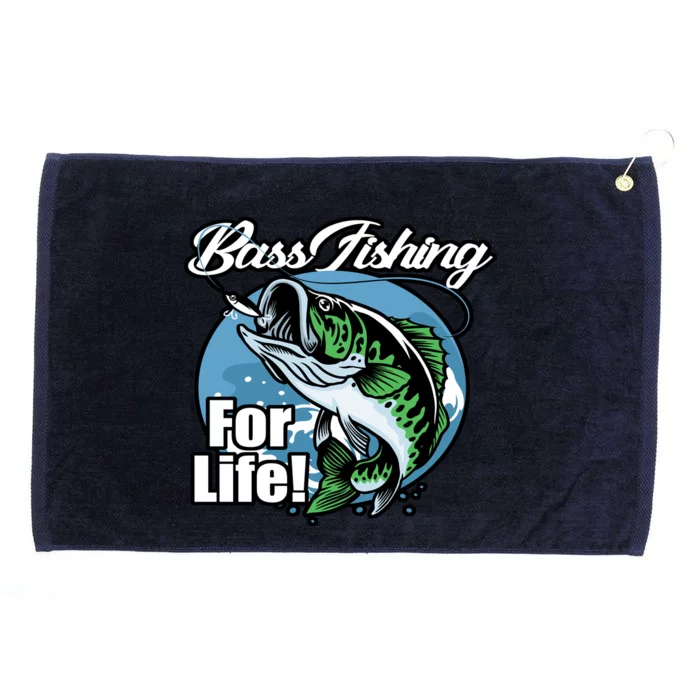 Bass Fishing For Life Grommeted Golf Towel