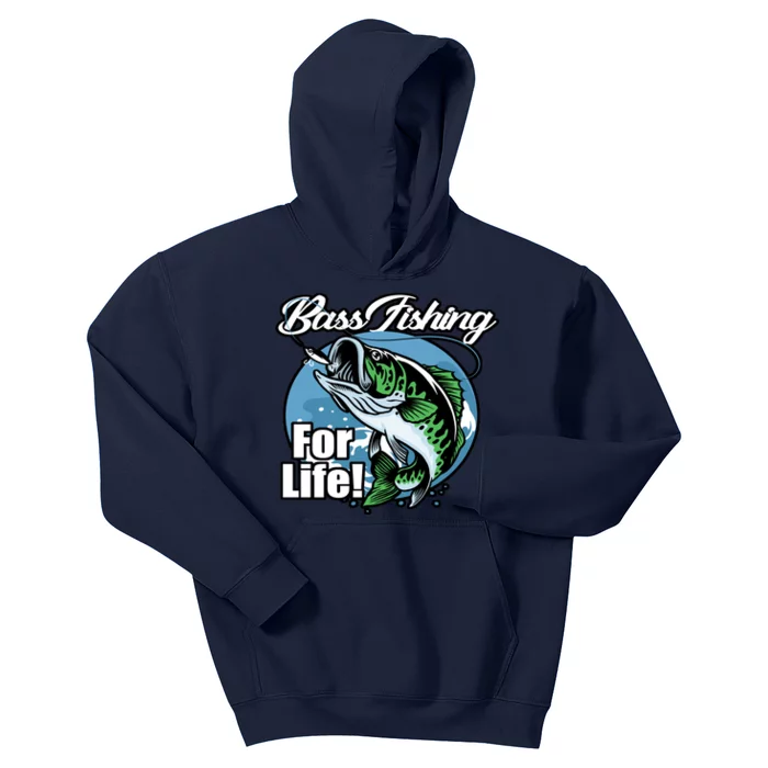 Bass Fishing For Life Kids Hoodie