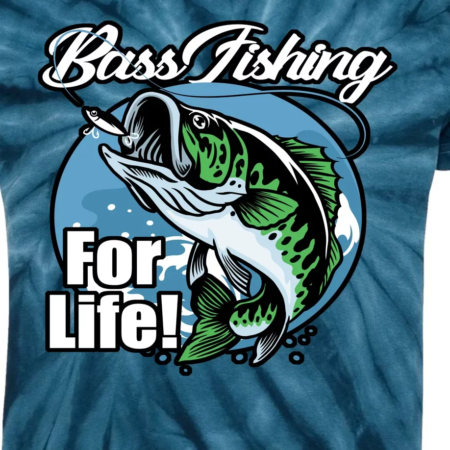 Bass Fishing For Life Kids Tie-Dye T-Shirt