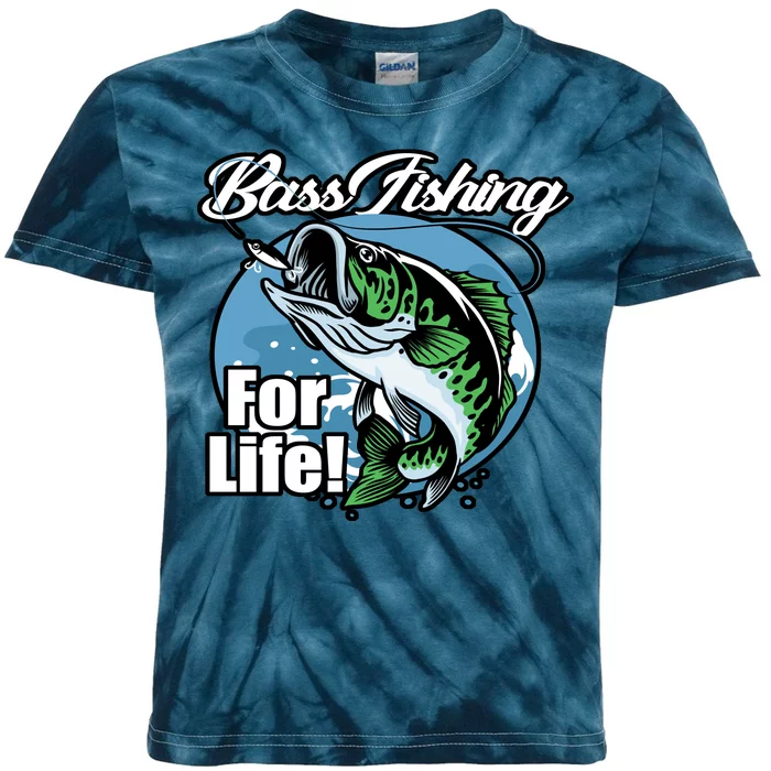 Bass Fishing For Life Kids Tie-Dye T-Shirt