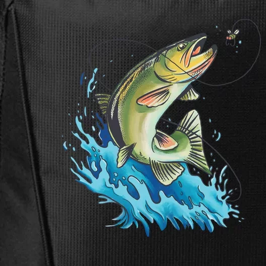 Bass Fishing Water City Backpack