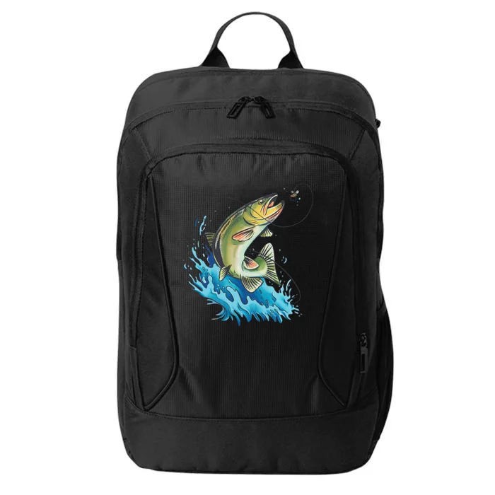 Bass Fishing Water City Backpack