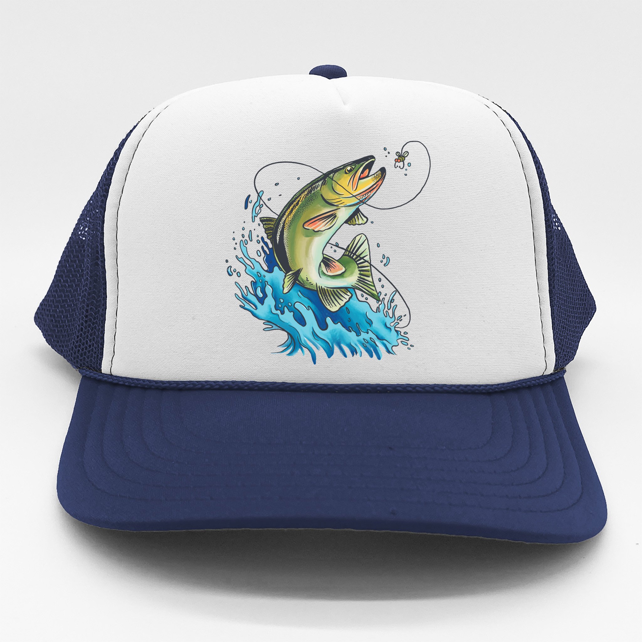 Bass Fishing Water Trucker Hat