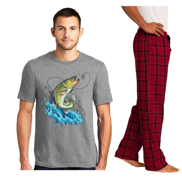 Bass Fishing Water Pajama Set