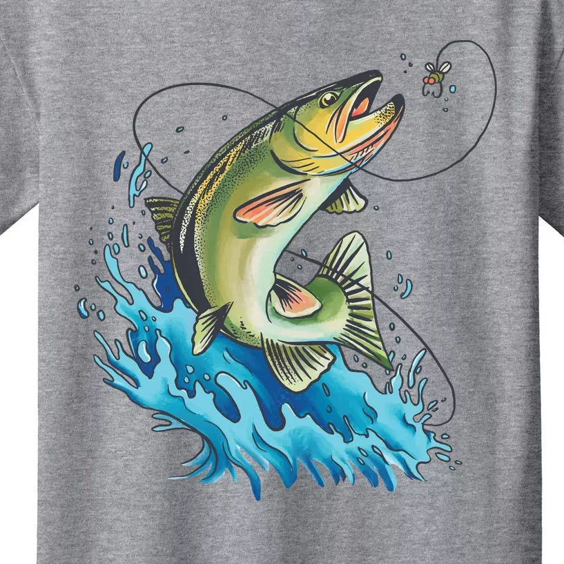 Bass Fishing Water Kids T-Shirt